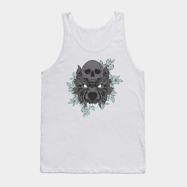 Wolf Skull Tank Top by Jess Adams